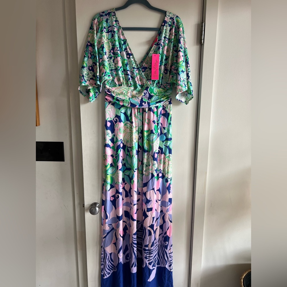 Parigi Maxi Dress Large Lilly Pulitzer Medium - NWT -  Beak Calm and Carry on